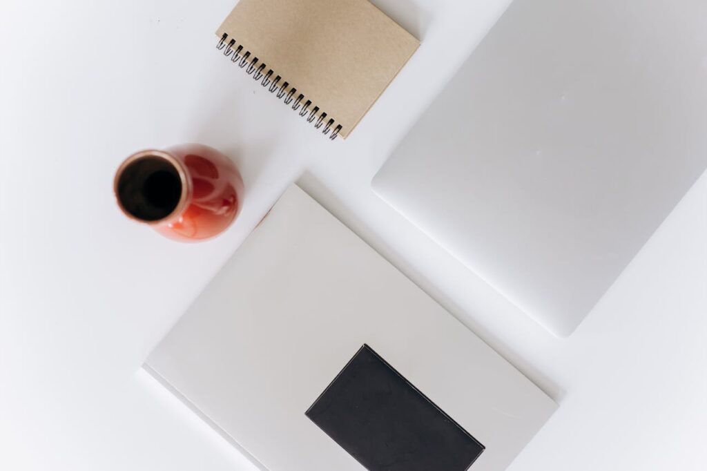 Perfectly arranged workspace symbolizing keyword-heavy LinkedIn profiles that appear structured but lack meaningful context