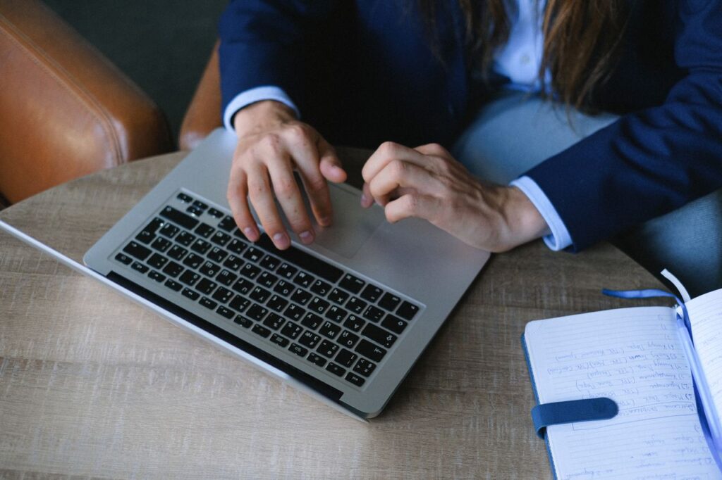 Client reviewing a professional's LinkedIn profile before a first business meeting to assess credibility and experience.